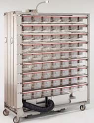 ארון מגירות לעכברי מעבדה