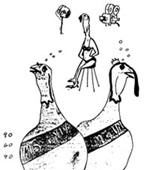 תרנגולות הודו מדגמנות. הנשיות באה לבטא את התכונות היצרניות שמנסים החקלאים להפיק.