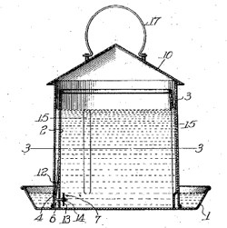 מתקן שתייה אוטומטי דמוי-פעמון, הכולל מכל גדול ושוקת שגובה המים בה מווסת על-ידי הלחץ האטמוספרי. 