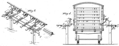 אחד ממתקני ההשקיה הפשוטים ביותר לבקר ברכבות: צינור המחובר לדליים לצד הרכבת, והחיות אמורות לשרבב ראש...