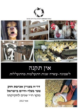 .עמוד השער של דו ח אנונימוס על אכיפת חוק צער בעלי-חיים. לקריאת הדו ח המלא