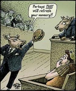 איור של הקריקטוריסט הטבעוני דן פירארו